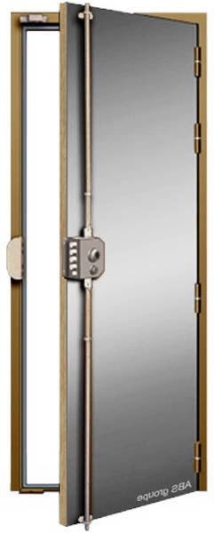 Porte blindée inox avec serrure multipoints